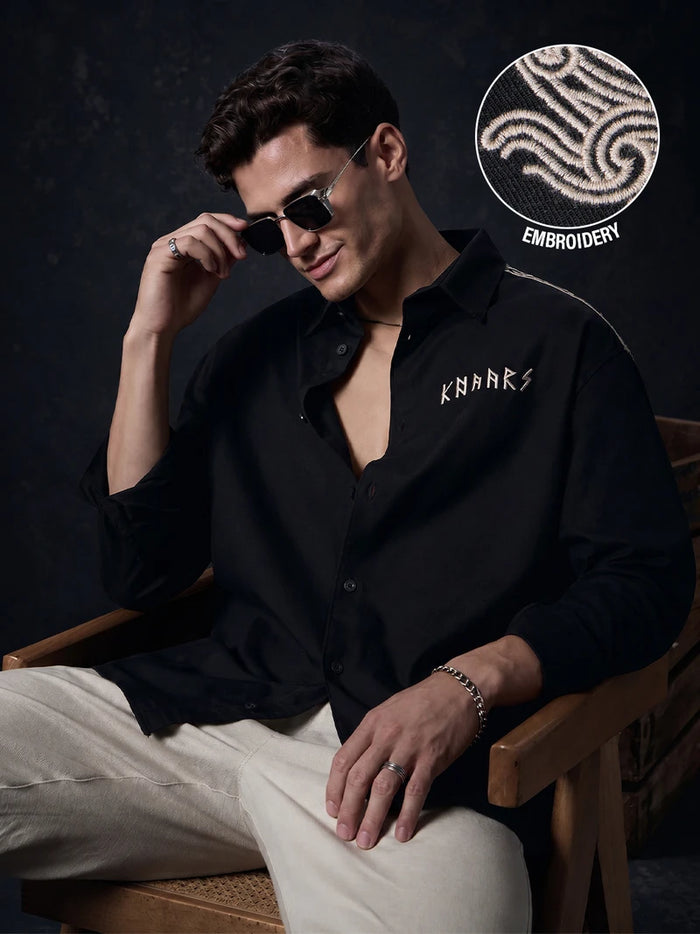Fyneshyt Oversized Shirt — Black