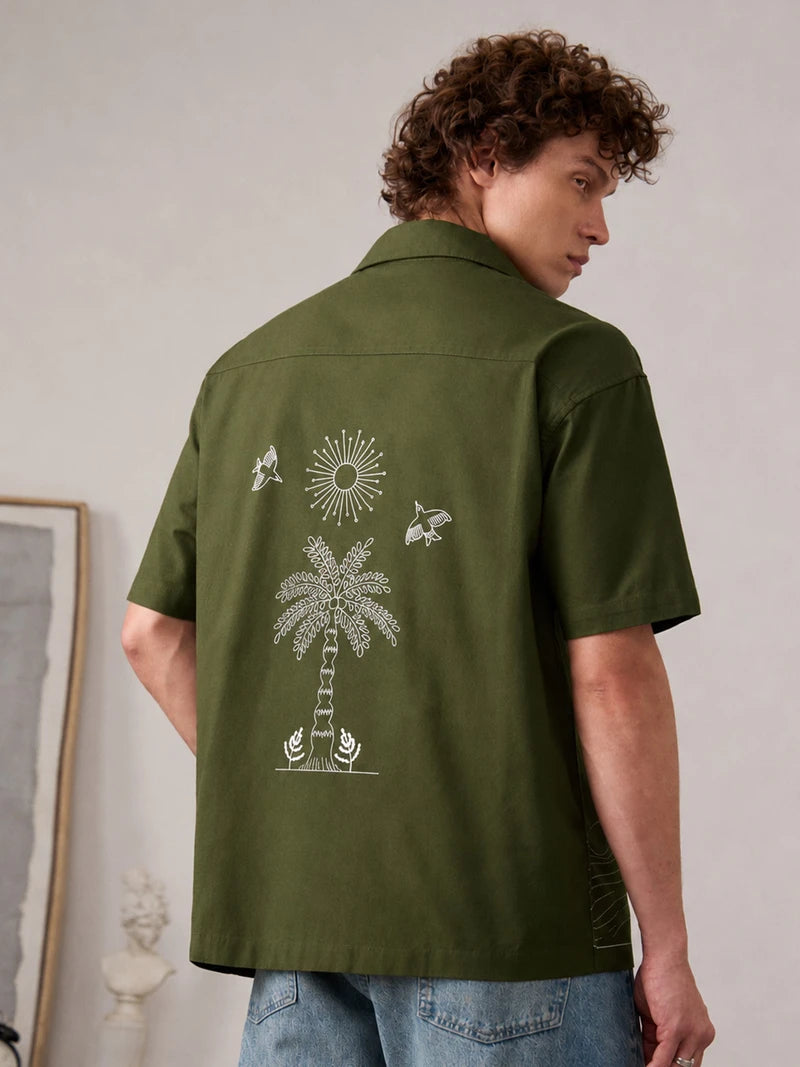 Fyneshyt Oversized Shirt — Olive