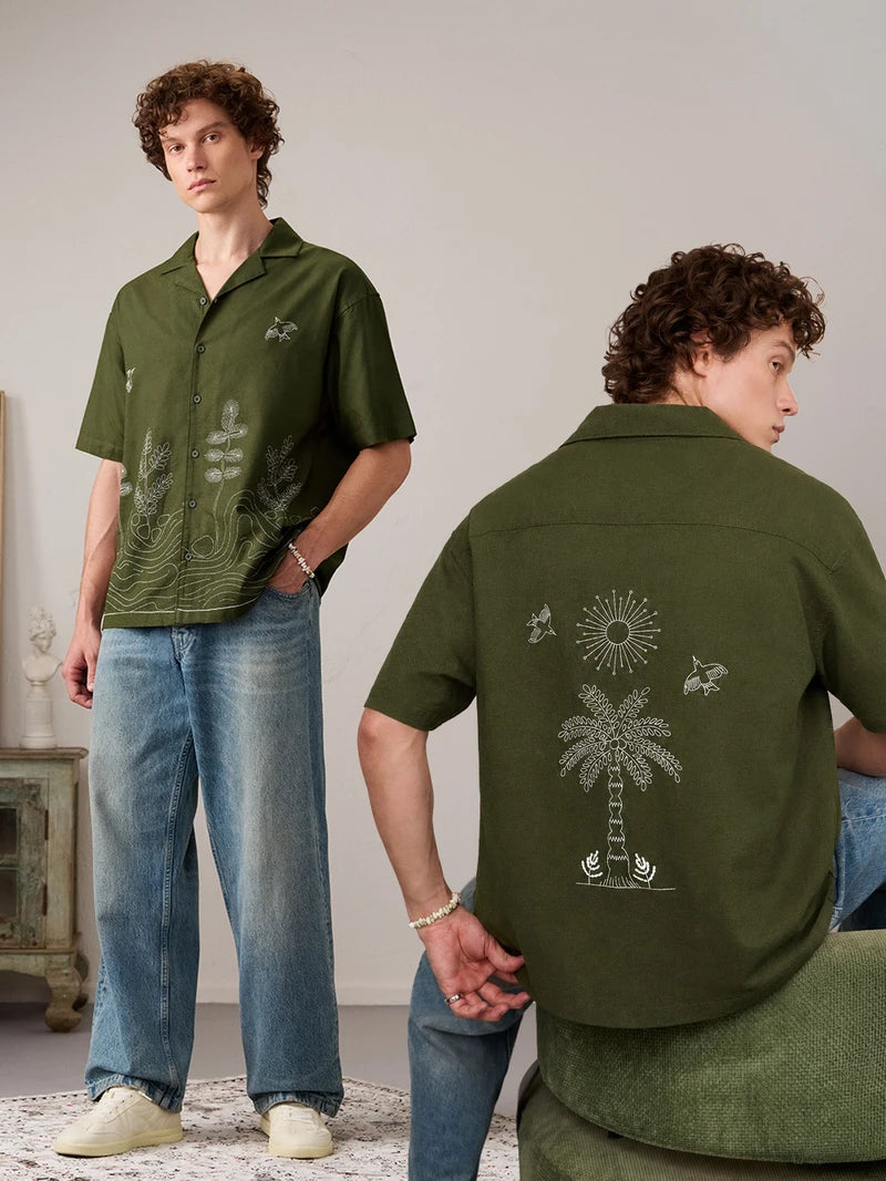 Fyneshyt Oversized Shirt — Olive