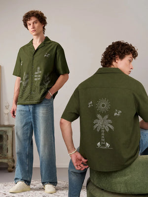 Fyneshyt Oversized Shirt — Olive