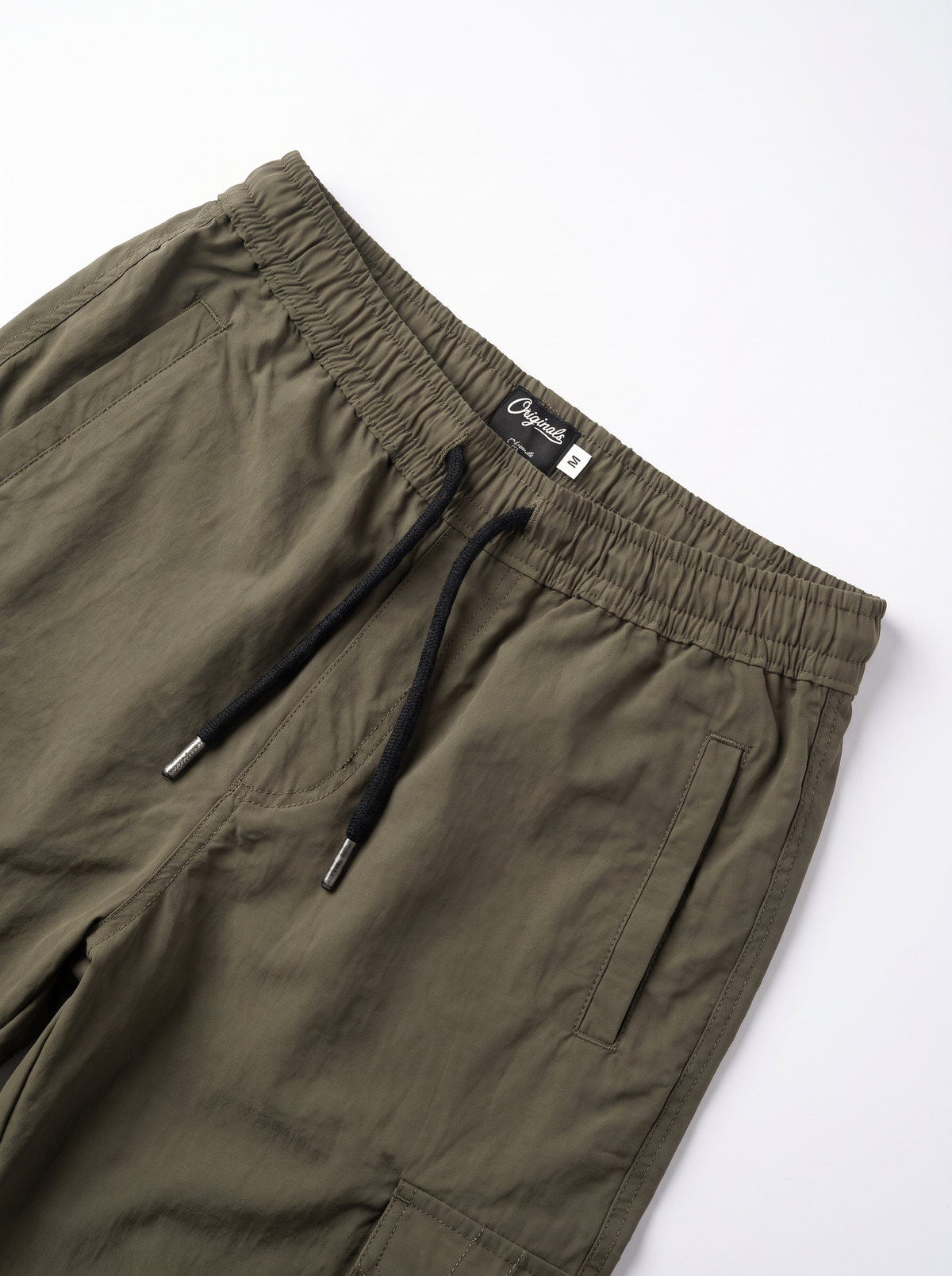 Cargo Parachute Pants — Olive