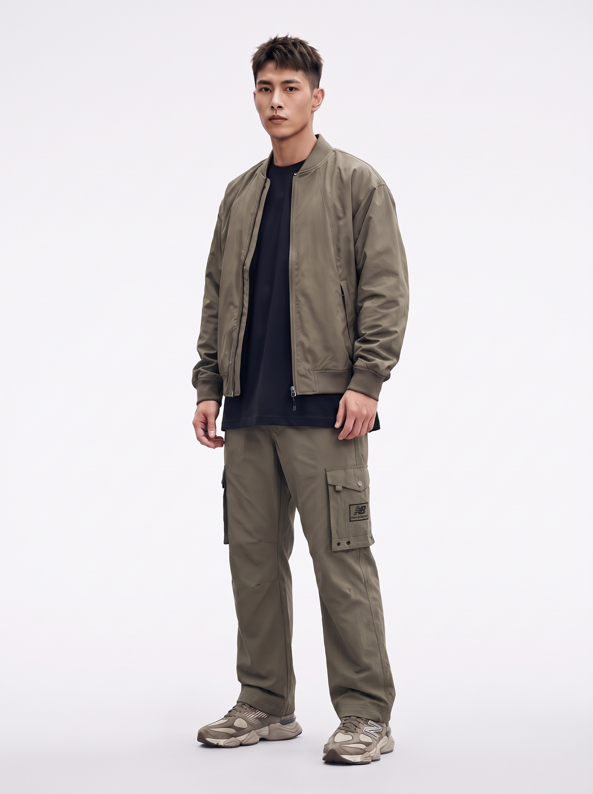 Cargo Parachute Pants — Olive